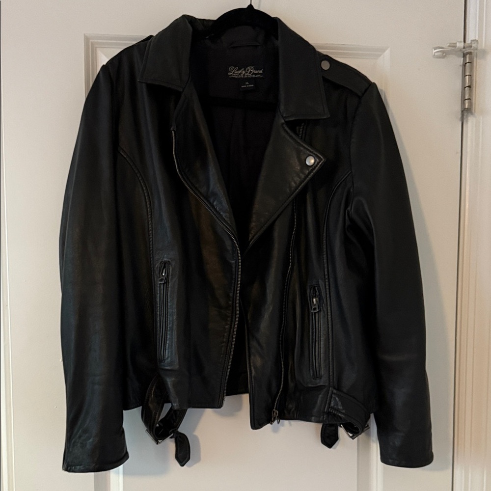Vintage lucky brand leather jacket size XL extra large